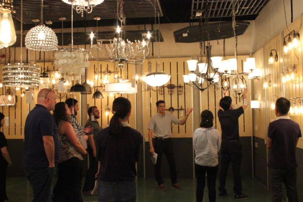 Customers Visit Our Lighting Fixture Showroom
