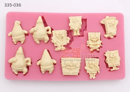 Silicone Sponge Bob Cake Moulds and Fondant Decorating Tools
