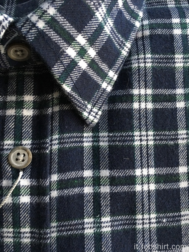 Camicia da lavoro in tessuto di flanella di alta classe