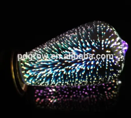 Color Changing ST64 Fireworks decoration 3D LED bulbs Led Christmas Fireworks Light Outdoor Led Chasing Christmas Lights