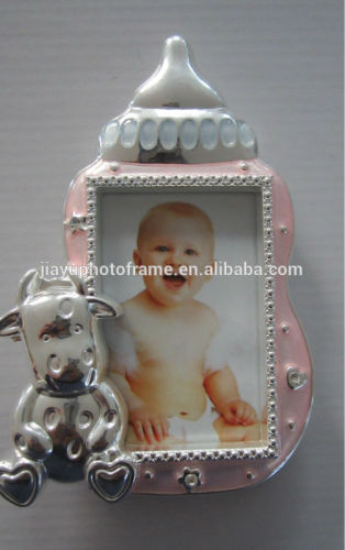 New Design Lovely Photo Frames / Baby Bottle Shape Zinc Alloy Frame / Decoration Picture Frame