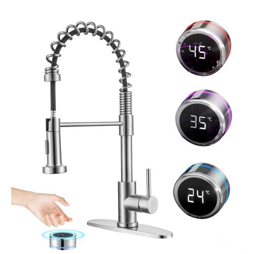 Stainless steel smart sensor kitchen faucet