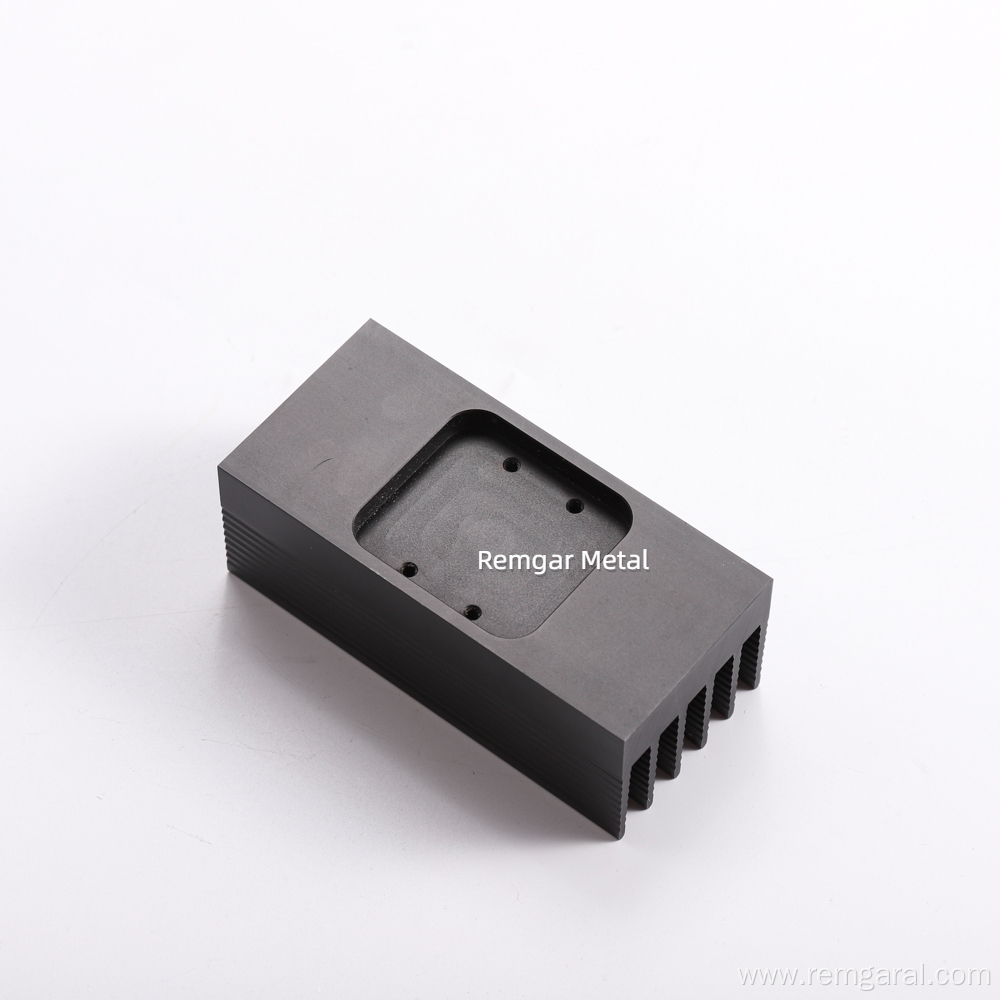 cnc black custom aluminum extrusion profile heat sink
