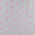 Beflockter Netzstoff aus 100 % Nylon mit rosa Schleife