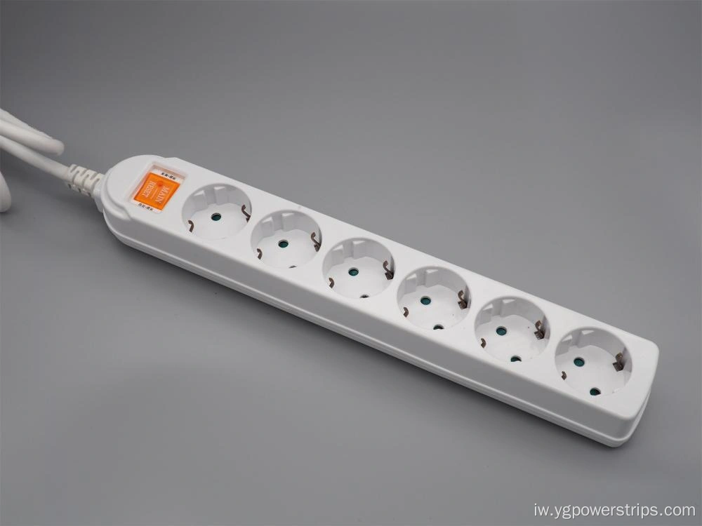 4-Outlet EU/Germany Standard Power Strip