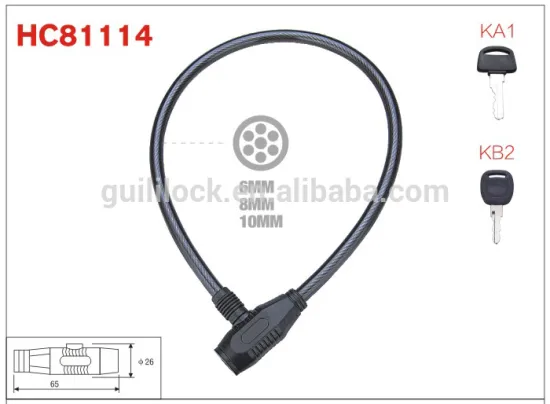 HC81114 diameter 8mm anti-theft wheels bike lock