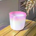 Peach Gradient Translucent Crystal Meditation Singing Bowl