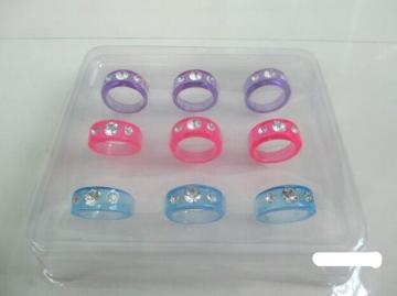 Small Plastic Diamonds Rings