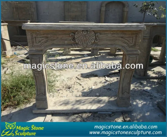 antique french style fireplace mantel