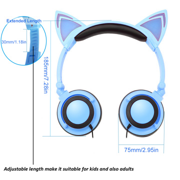 Casque d&#39;écoute pliable de concepteur de ventes d&#39;oreille de chat de cosplay