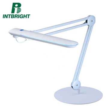 LED Desk Lamp for Nail Salon with 5-Step Dimming and Magnifying Lens