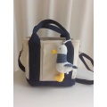 Multi-Pockets Component Teacher Canvas Handbag