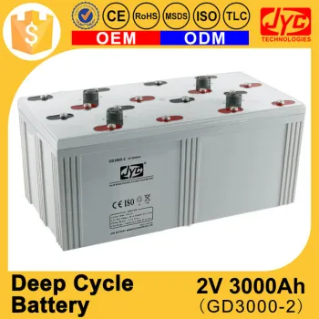 2016 hot sales sealed 24v 3000ah deep cycle battery
