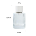 Botella de spray de vidrio de 30 ml de 50 ml con tapa negra/blanca