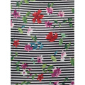 Stripe Flower Polyester Bubble Crepe Printing Fabric