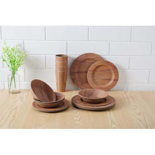 16 Piece Farmhouse Melamine Dinnerware Set