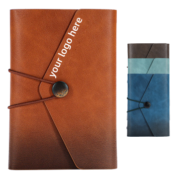 Custom Logo A6 A7 PU Leather Diary Notebook with Elastic Band - Office School Supplier