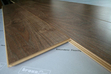 E0 Hdf Smoked Oak Glamour Laminate Flooring For Market / Office
