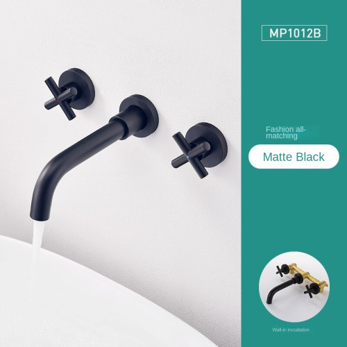 Modern Brass Basin Dual Handle Concealed Basin Faucet