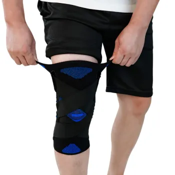 Spring Compression Knit Knee Brace for Sports Recovery