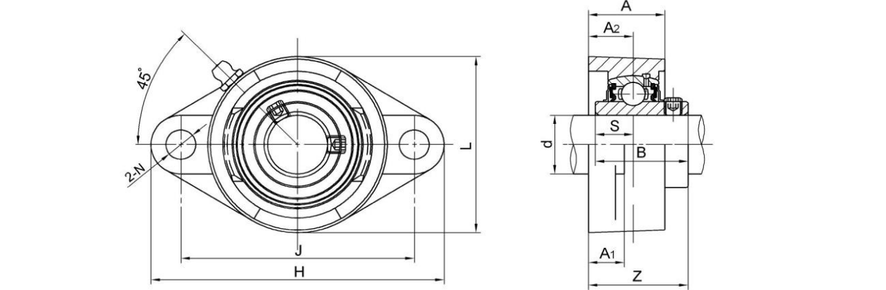 2 Bolt Flange Bearing Units UCFT200