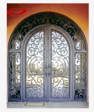 Thermal Break Decorative Exterior Wrought Iron Door