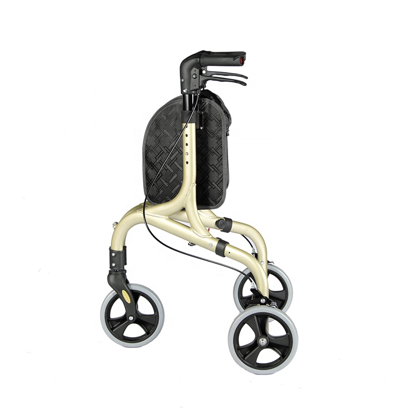 Medical 3 ruedas Rollator Walker con bolsa de compras