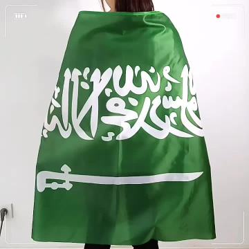 Promotional Polyester Saudi Arabia National Banner Cape