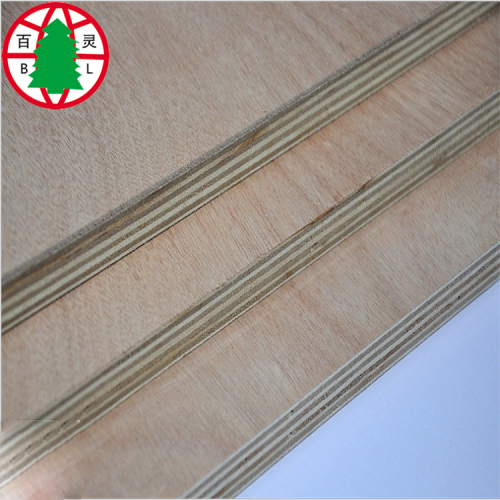 Veneer faced commercial plywood