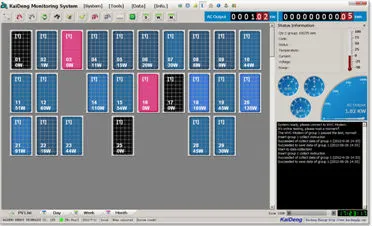 Grid Tied KD-WVC-260A with KDM Solar System Monitoring by PC