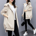 women's mid-length trench coat for spring and autumn