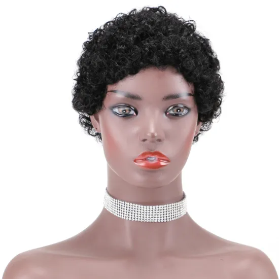 wholesale Good Quality Perruque short Kinky Curl bulk Hair Wigs Unprocessed Brazilian Virgin Human Hair Wigs for black women