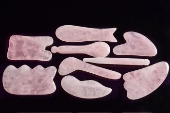 Rose quartz Facial Massager Boards Gua Sha Board