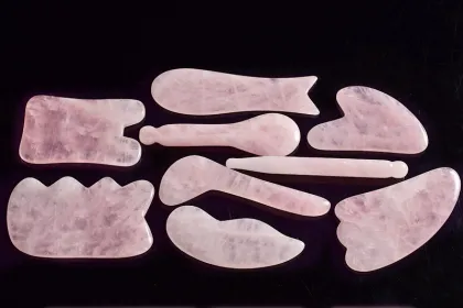 Rose quartz Facial Massager Boards Gua Sha Board