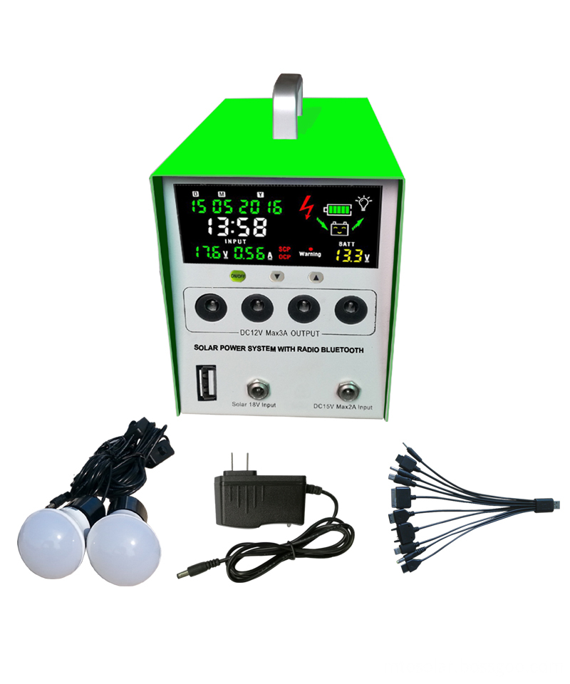 LCD solar home lighting kit
