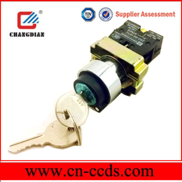 XB2-BG21 key switch mushroom emergency stop button switch,plastic push button switch
