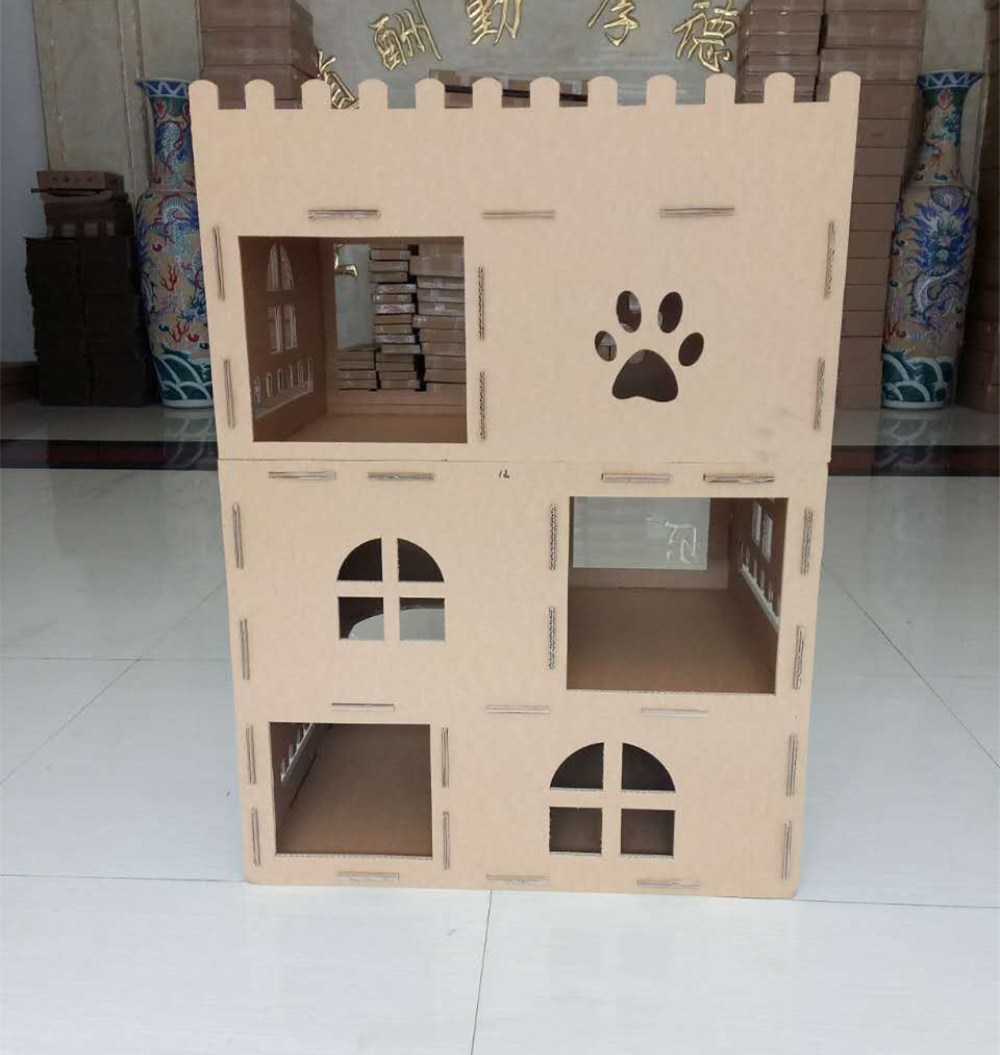 cardboard cat castle