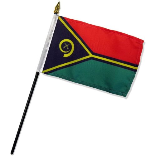 Custom Hand Flag National Vanuatu Promotion Table Flag