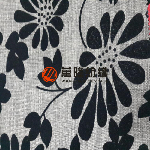 Polyster Flocking Linen Fabric for Sofa