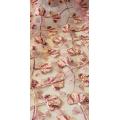 Pearl Flower Edge Fabric Bordado de bordado Mesh Tul Lace Diamond Pink Flores