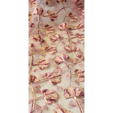 Perle Flower Edge Tissu broderie Mesh dentelle