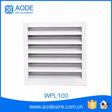 Aluminium weather air louvers for HVAC system and air conditioner, WPL100 air louver and damper diffuser