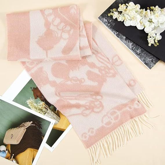 Cashmere Wool Winter Scarf, Soft Warm Long Wrap
