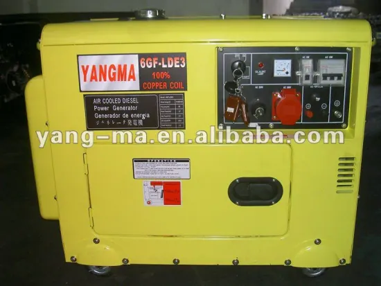 model 6GF-LDEA, ATS type 6kw Yanmar style small super silent diesel generator 6kva