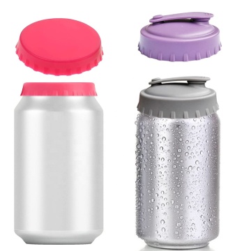 Custom Silicone Reusable Soda Beer Can Lids Covers Caps for Standard Cans