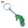 Metal custom logo cute enamel animals keychain