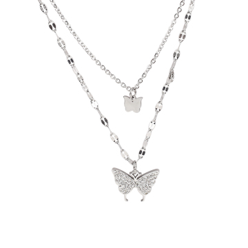 Butterfly Crystal Necklace - Fashion Jewelry Gift for Weddings and Parties