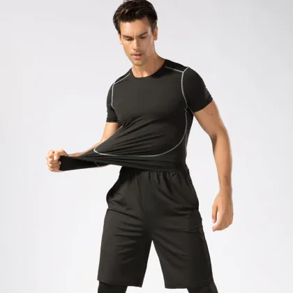 Men Clothes 5 Pieces Yoga Set Compression