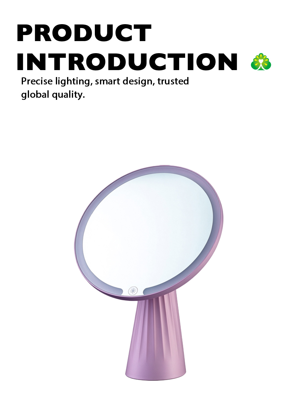 Pink Conical Stand LED Vanity Mirror X