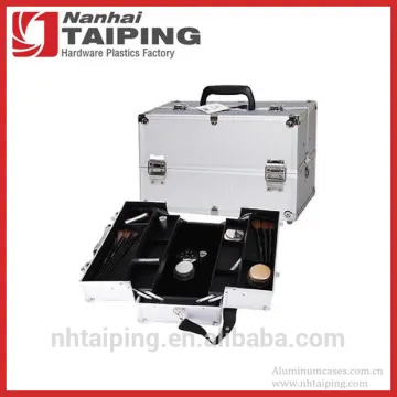 Silver Aluminum Cases for Nail Supply Hard Nail Polish Carrying Case Makeup Boxes